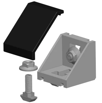 Technical drawing 46x46 reinforced angle casting bracket