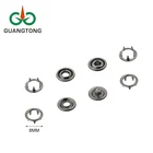 Factory For Button Factory Direct Price 9mm Silver Brass Prong Snap Button For Garment Cloth Shirt