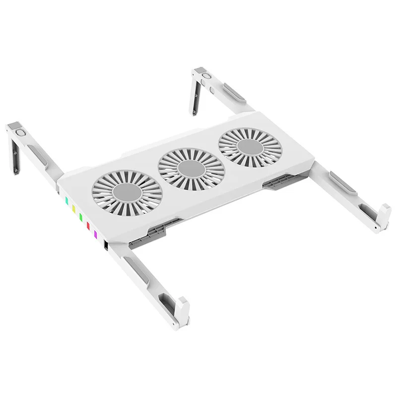 Desk 3 Cooling Fan Adjustable Foldable Laptop RGB Stand for Mac Air Pro for HP Computers Portable Computer Folding Bracket