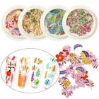 Nail Decor Nail New Nail Art Decoration Colorful Flowers Leaves Birds Butterflies Nail Wood Pulp