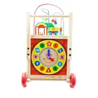 Montesorri Educational Activity Toddler Wooden Toys Handmade Natural Wooden Baby Busy Board For Kids