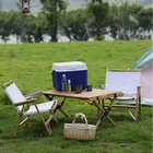 Table Wood Camping Table Germany Beech Wood Portable Camping Roll Table Camp Fold Up Outdoor
