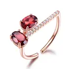 Wedding Diamond Ring Rose Gold Wedding Red Cubic Zirconia Diamond Engagement Ring For Women