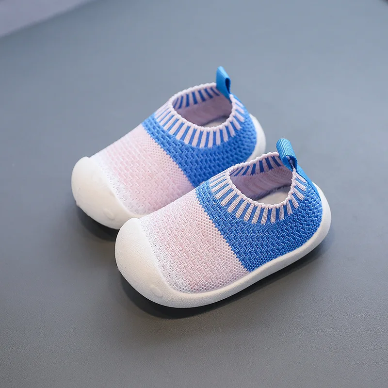 Hot-Selling Spring Summer New Baby Sneakers Soft Bottom Toddler Shoes with Breathable One-Pedal Knitted Set for 1-8 Years Old manufacture