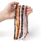 Strand Beads Natural DIY Gemstone Strand 8 Mm Round Smooth Loose Stone Beads For Jewelry Making