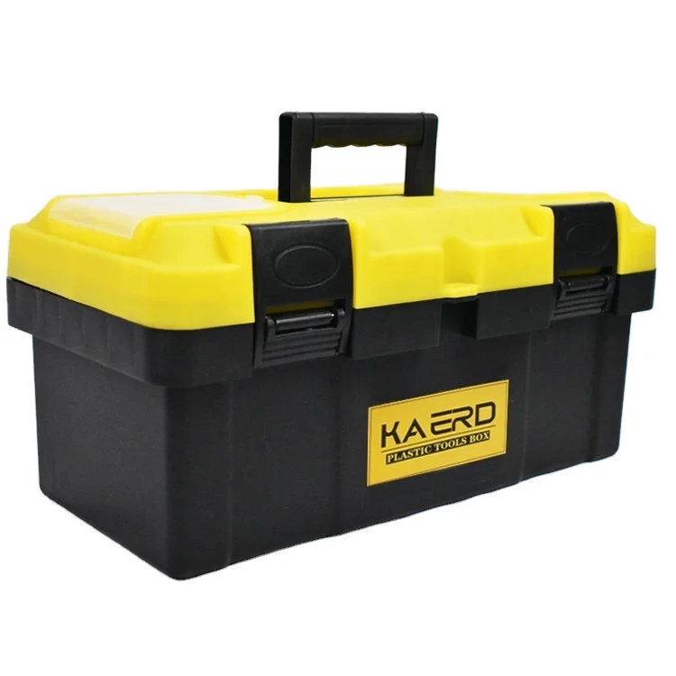 Caja De Herramientas Amarilla, Caja De Herramientas Plástica Foto de  archivo - Imagen de constructor, amarillo: 81640200