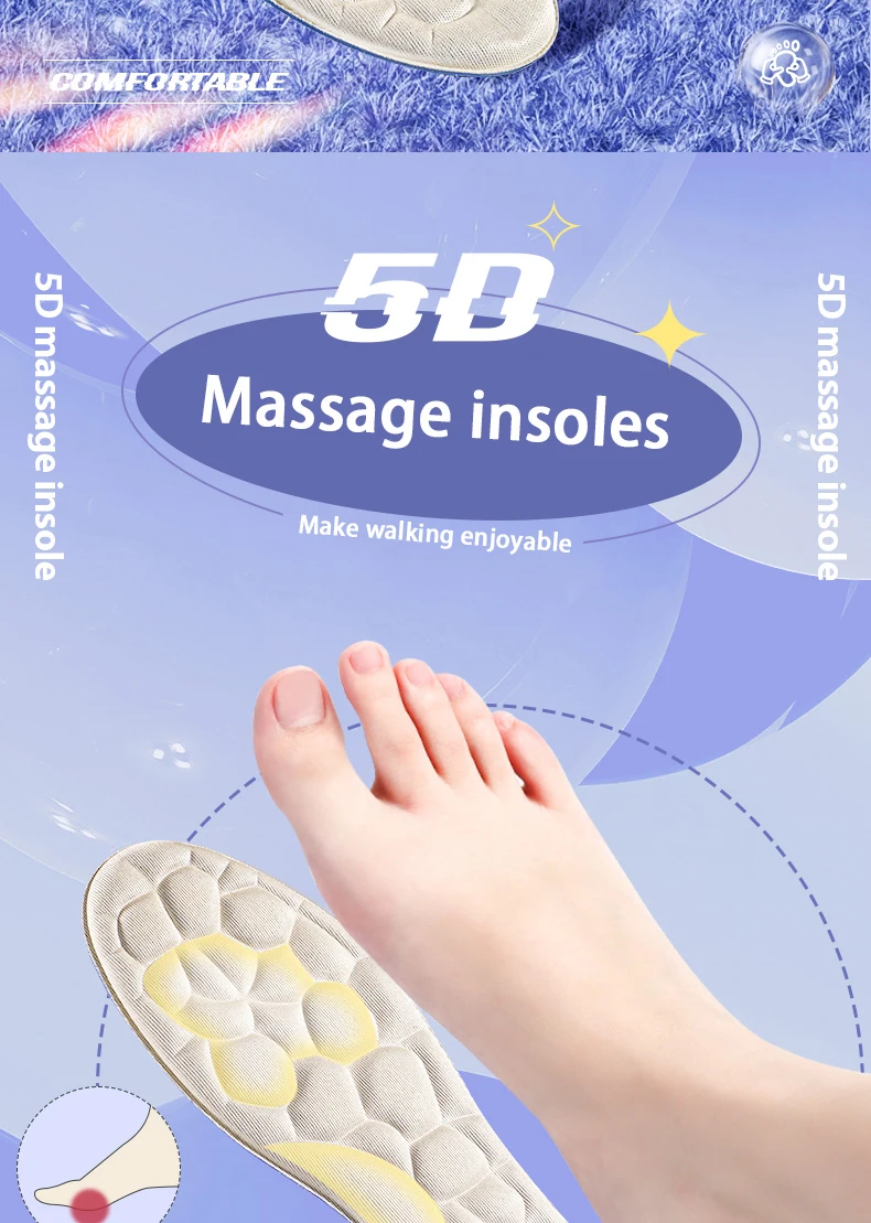 Cloud Massage Insoles Womens Winter Soft Comfort Pads Cloud Massage Insoles Womens Winter Soft Comfort Pads