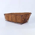 Metal Planter 24 Inches Coco Fiber Lined Archaize Desktop Metal Wire Garden Balcony Baskets Planter Flower Pots