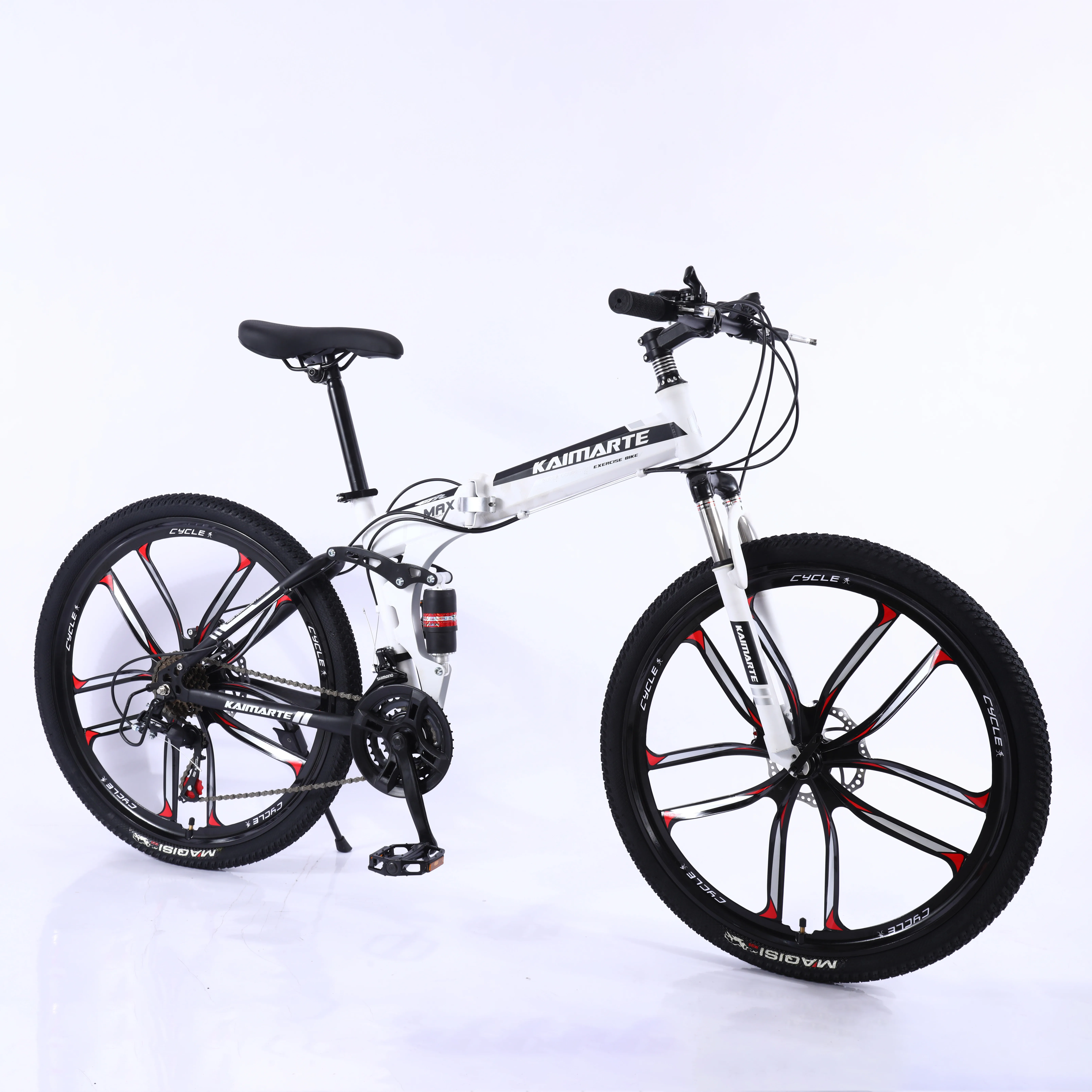 26 inch Mountain Bike with 21 Speed Suspension Fork Aluminum Road Bike Full Suspension Road Bike Double Disc Brake Bicycle for Men and Women 