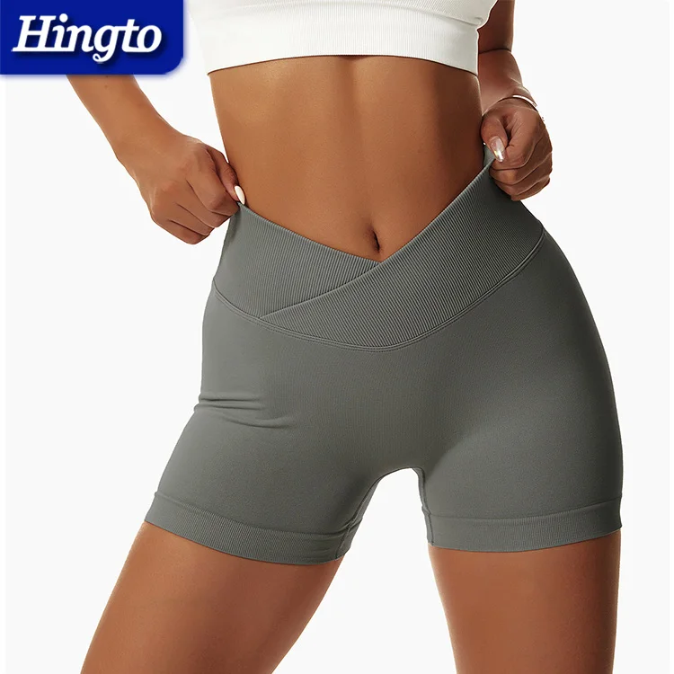 Custom logo women gym sport wear fitness shorts women activewear shorts workout shorts women scrunch butt yoga short