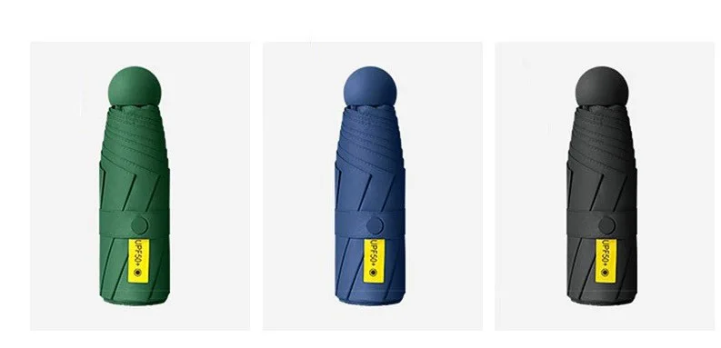 Small Anti UV 5 Folding Mini Capsule Portable Umbrella