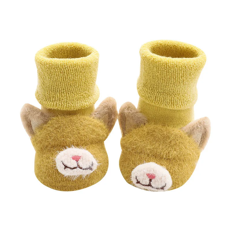 Early education step floor socks, tube socks, non-slip baby shoes and socks, autumn and winter thickened children's socks