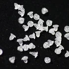 Earring Clear Soft Silicone Rubber Safety Bullet Stopper Rubber Earring Backs For Jewelry Accessories Making