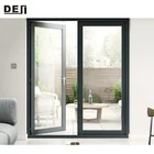 Soundproof Balcony french doors aluminum double leaf glass swing door