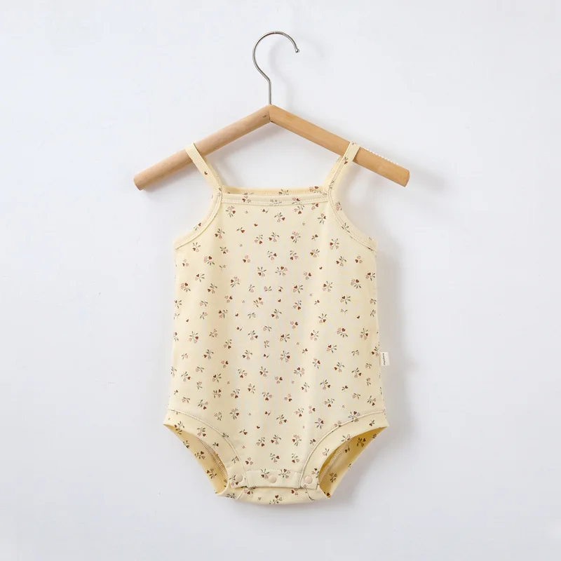Baby Clothes Romper Baby Bodysuits Vests Custom Sleeveless Floral Onesie