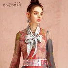 Big Scarf Big Size Digital Print Twill Womans Hair Skinny Scarf