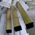 Steel Titanium Free Sample ISO Quality 301 Welded Polished Stainless Steel Titanium Color Tubing For Hotel Decoration