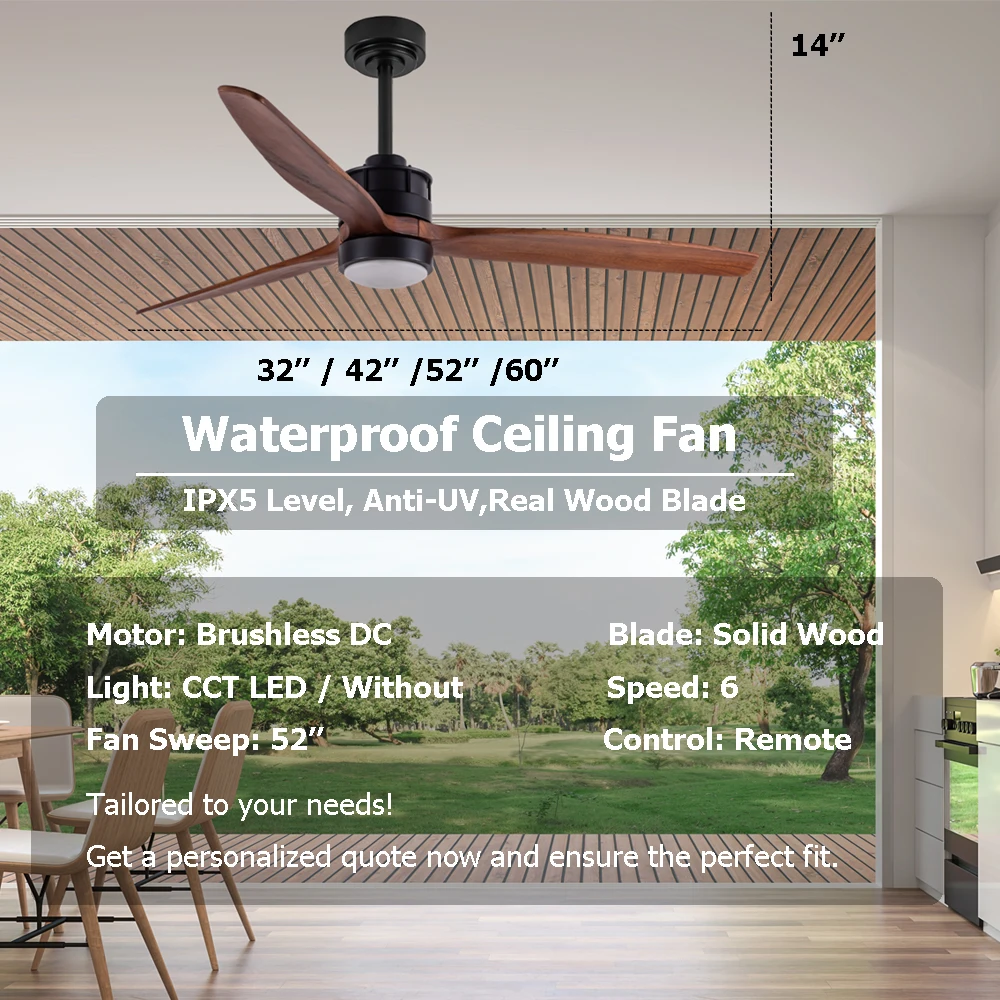 Ceiling Fan, LED, Waterproof - detail 8