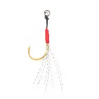 5 Cm Factory Wholesale Bulk Sea Fishing Hook Slow Jigging Lure Feather Assist Hook