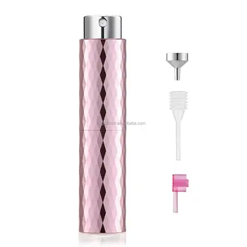 10ml Refillable Portable Travel-sized Perfume Atomizer Aluminum Body Cosmetic Fragrance Bottle Glass Inner Bottle Hot Stamped