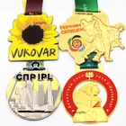 Alloy Wholesale Cheap Design Your Own Blank Zinc Alloy 3D Gold Award Marathon Running Custom Metal Sport Medal