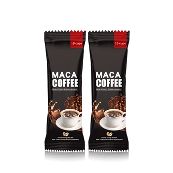 Black Maca Energy Coffee With Tongkat Ali Maca Root Reishi Mushroom Extract Support Endurance & Focus for Men and Women