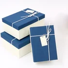 Pink Blue Luxury Bow Knot Pink White And Blue Color Packaging Boxes Custom Logo For Clothes