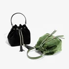 Fancy Fashion Trend Color Charms Cut Out Tote Velvet Evening Bag Latest Ladies Bags Handbags