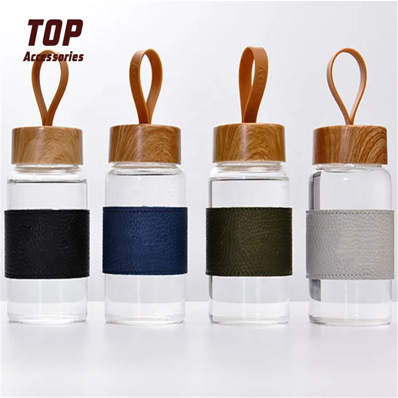 Ins Style Coffee Cup Glass Mug Sleeves Cups Tableware Leather Cup Holders