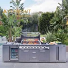 Island 2021 Hangzhou Vermont Modular Stainless Steel Outdoor Kitchen With BBQ Island