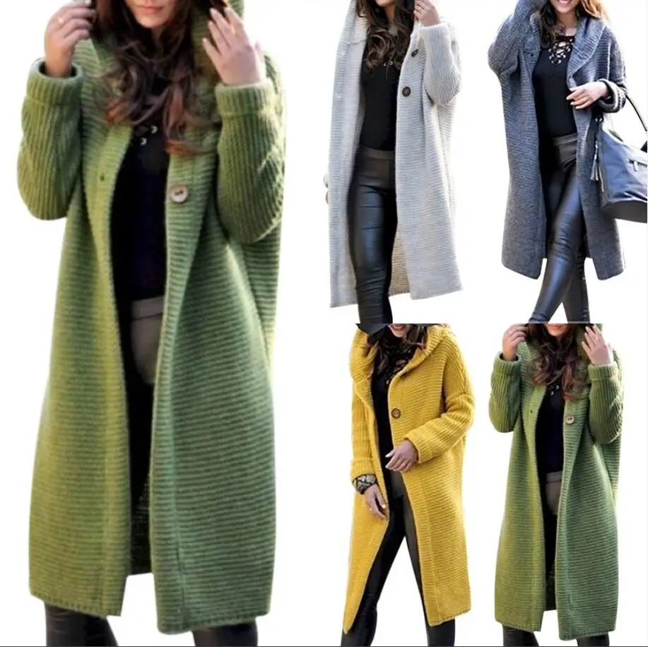 long hooded sweater duster