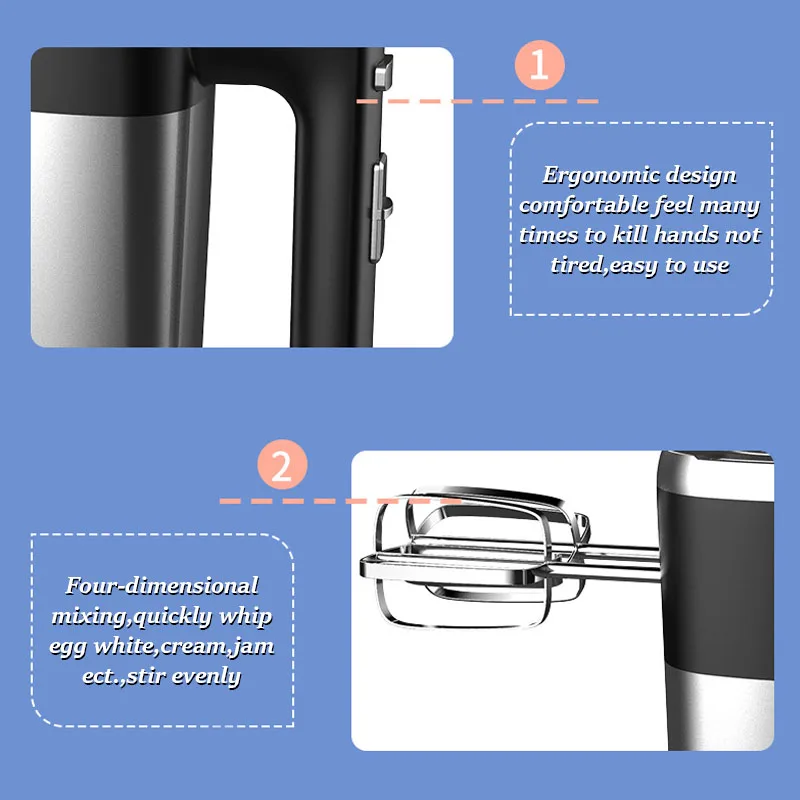 500w 5speed And Turbo Button Home Kitchen Electric Egg Beater Hand