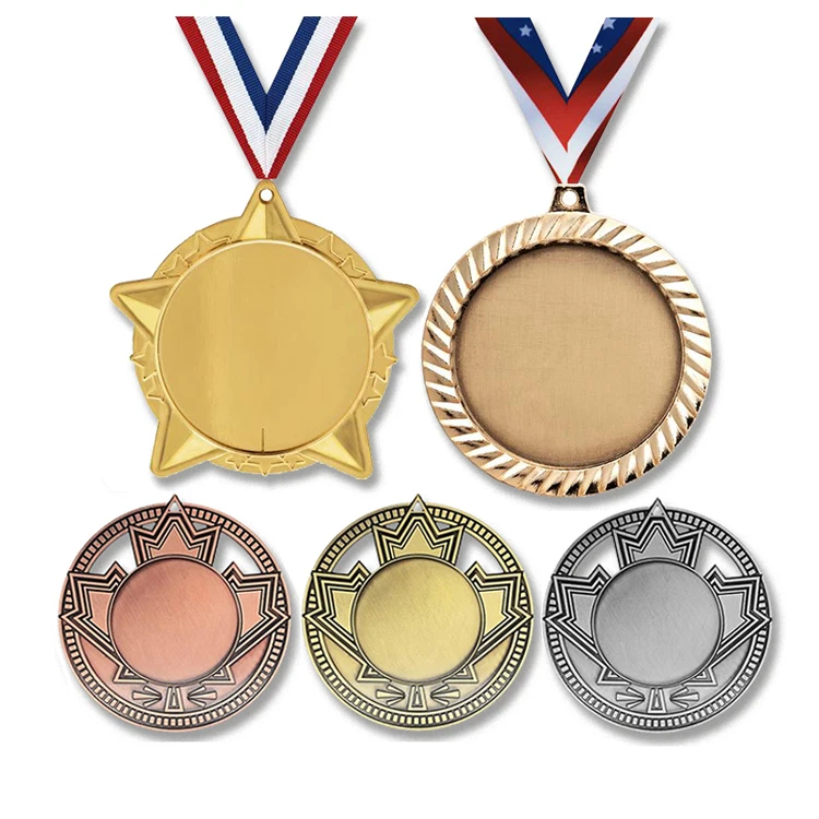 60mm Moulded Badminton Metal Medals and Ribbon Gold Silver or Bronze 