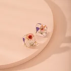 Fashion For Women Jewelry Fashion Clear Resin Natural Real Pressed Dried Flower Earring For Women New Jewelry