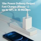 Dual Phone Iphone ETL/CB/CE 18W Fast Charger Dual Port PD QC USB-C Portable Phone Charger For IPhone 12/11