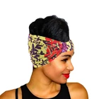 Elastic Ladies Veijer 13 Colors Turbans Elastic Headwraps Purple African Print Headband For Ladies