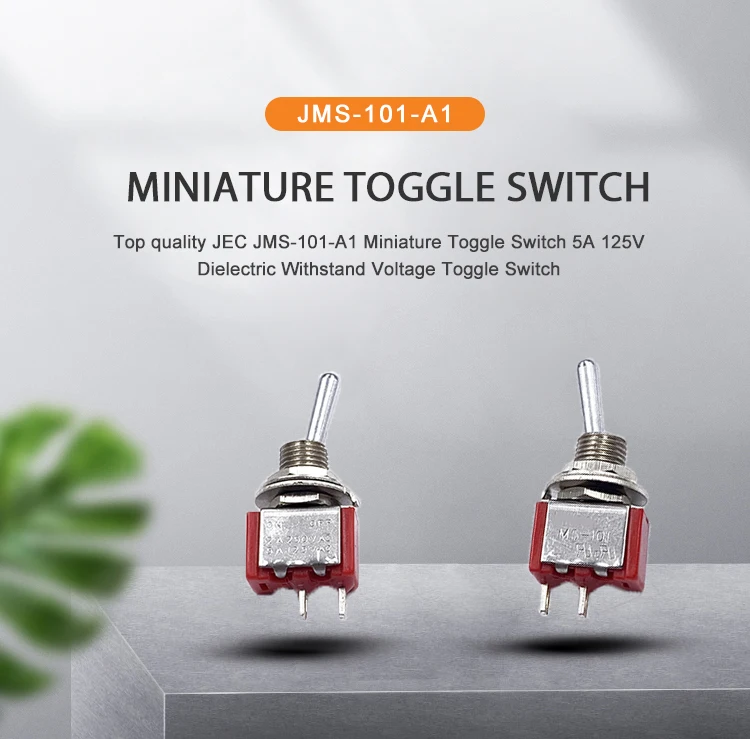 Top quality JEC JMS-101-A1 ON-OFF Miniature electric Toggle Switch 5A 125V
