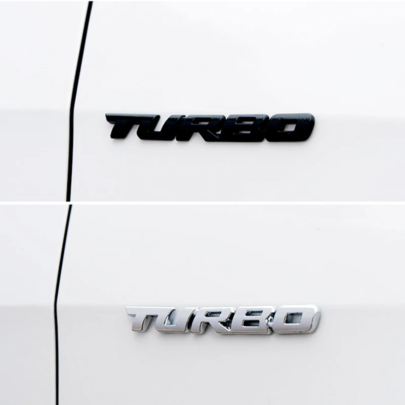 D V Biturbo Sport Chrome Letters Fender Side Sticker Self Adhesive