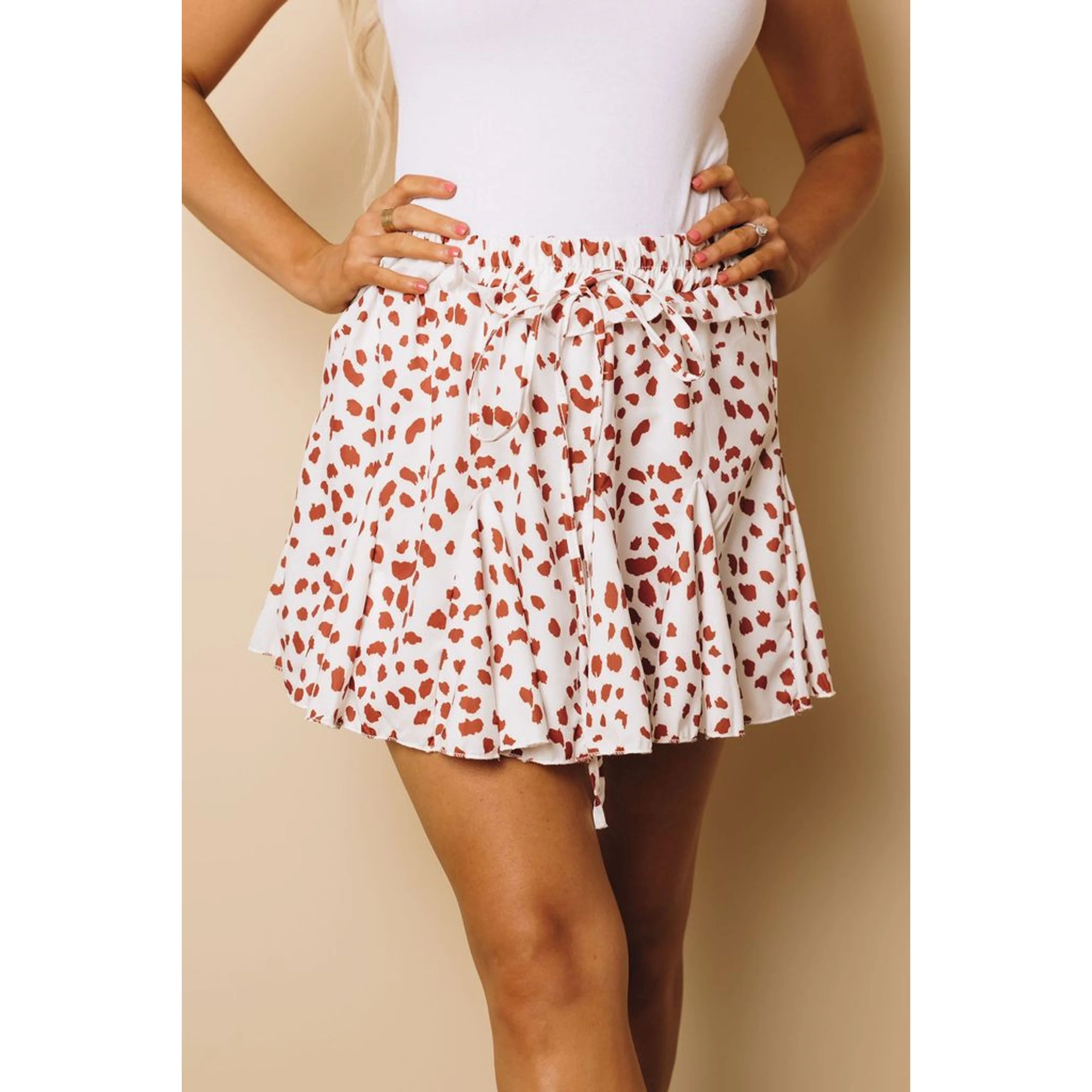 TD Lawless Breathable A-Line Mini Skirt Large Size Embroidered Cargo Satin with Ruffled Print Chiffon Material Midi Length H3e5239ecc14743a19623ef24e1c7b285r