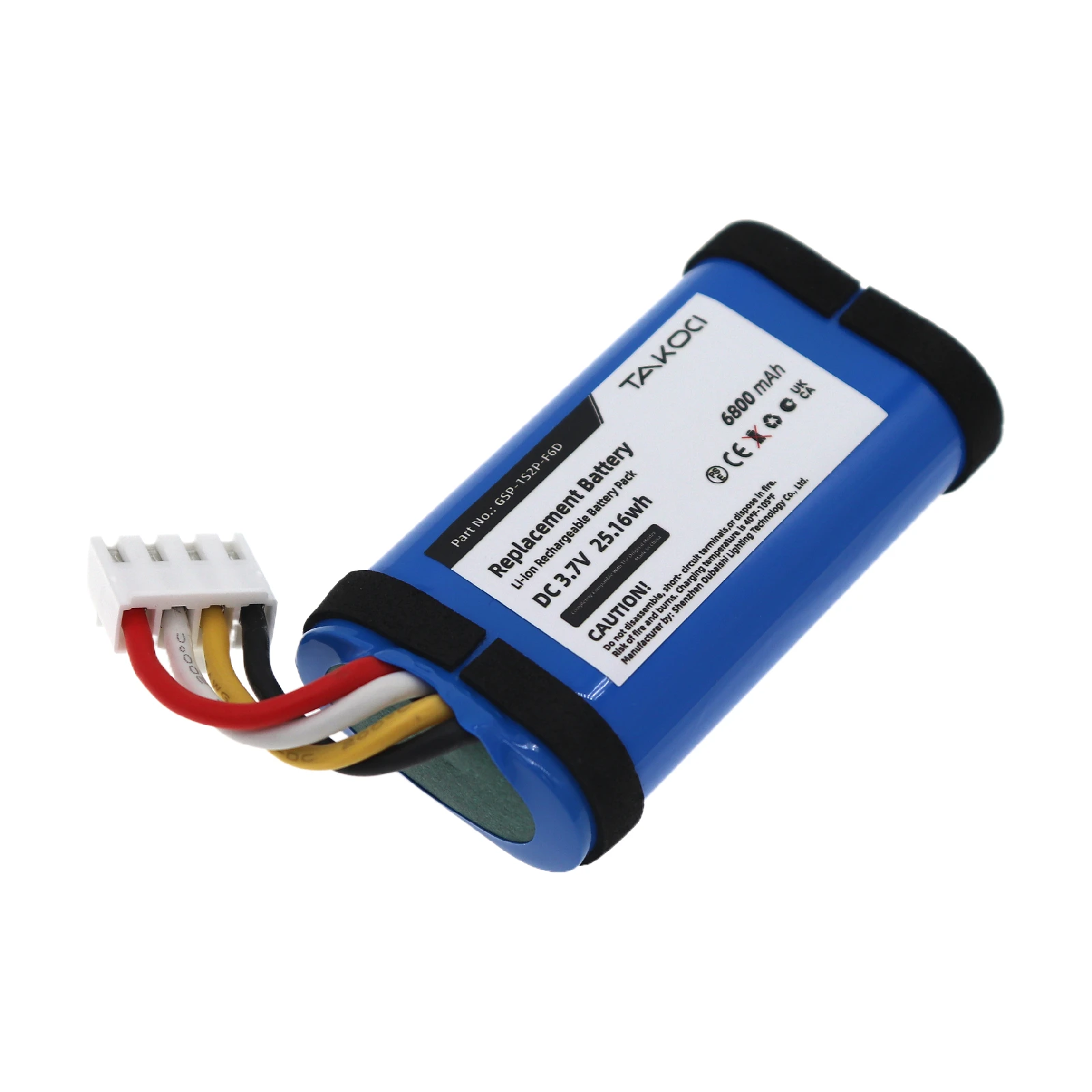 6800mAh Extended GSP 1S2P F6D Battery Replacement Compatible With JBL