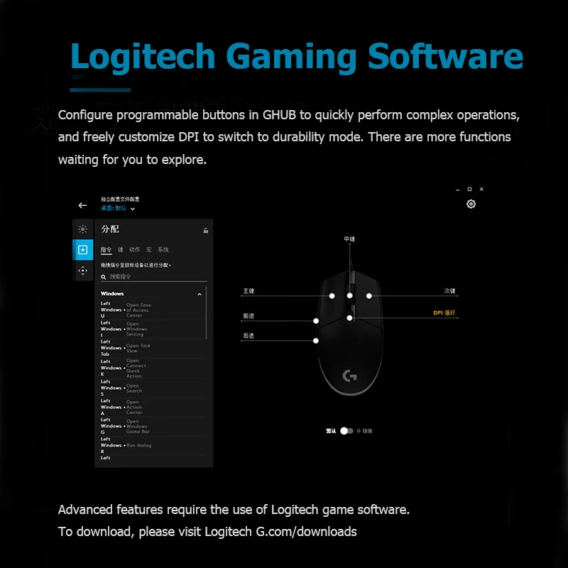 批发罗技g304 g305 12000 dpi光学无线原装罗技游戏鼠标