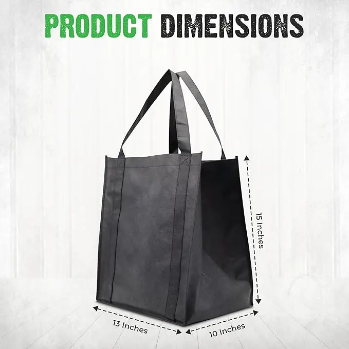 product customized eco friendly reusable foldable polyester non woven shopping bag letter pattern custom logo travel friendly handled-15