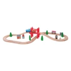 Train Wooden Set OEM Kids Wood Railway Track Series Toy Car Train Tracks Pieces Wooden Train Set For Playing