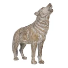 Resin Wood Look Wolf Table Decoration Wolf Howling Table Decoration Custom Animal Adornment
