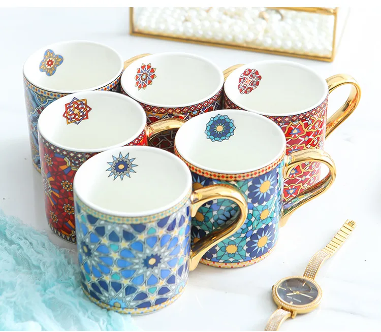 Wholesale Cups Restaurant Round Ceramic Porcelain Coffee Cup Mug With High Quality