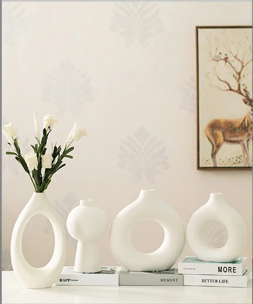 Ceramic Vase Set factory price Best birthday gift pots Flower Vases Wedding hot selling Tabletop vase Living Bedroom  Home Decor