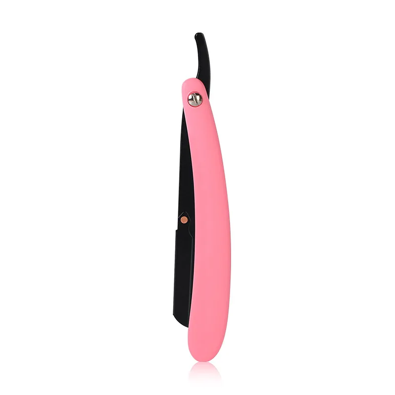 Wholesale Barber Face Straight Edge Shaving Cut Throat Razor Stainless Steel Blades Manual Pink Razors For Men