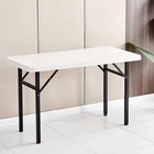 Melamine Tables Rectangular Folding Melamine PVC Meeting Reception Folding Dining Tables