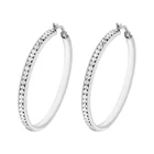 Fashion Earring Hoops Earrings High Fashion Silver Women Cubic Zirconia Earring Hoops Rhinestone Earrings