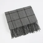 Top Scarf Cheap Hot Sale Top Quality 100% Polyester Gray Scarf For Men